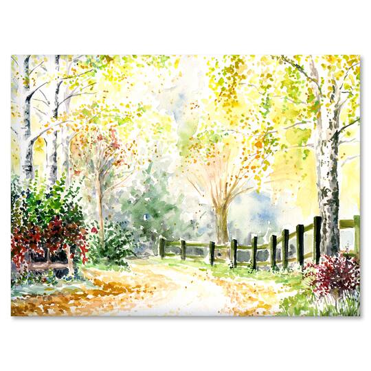 Designart - Autumn Countryside Landscape In The Afternoon